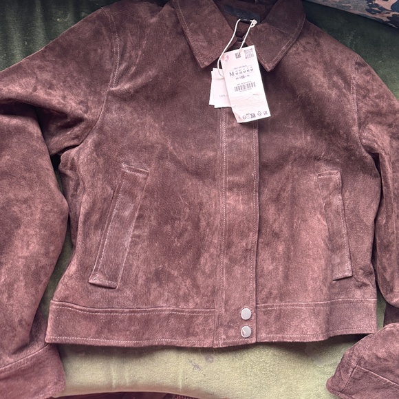 ZARA 100% LEATHER SHORT JACKET - Picture 9 of 10